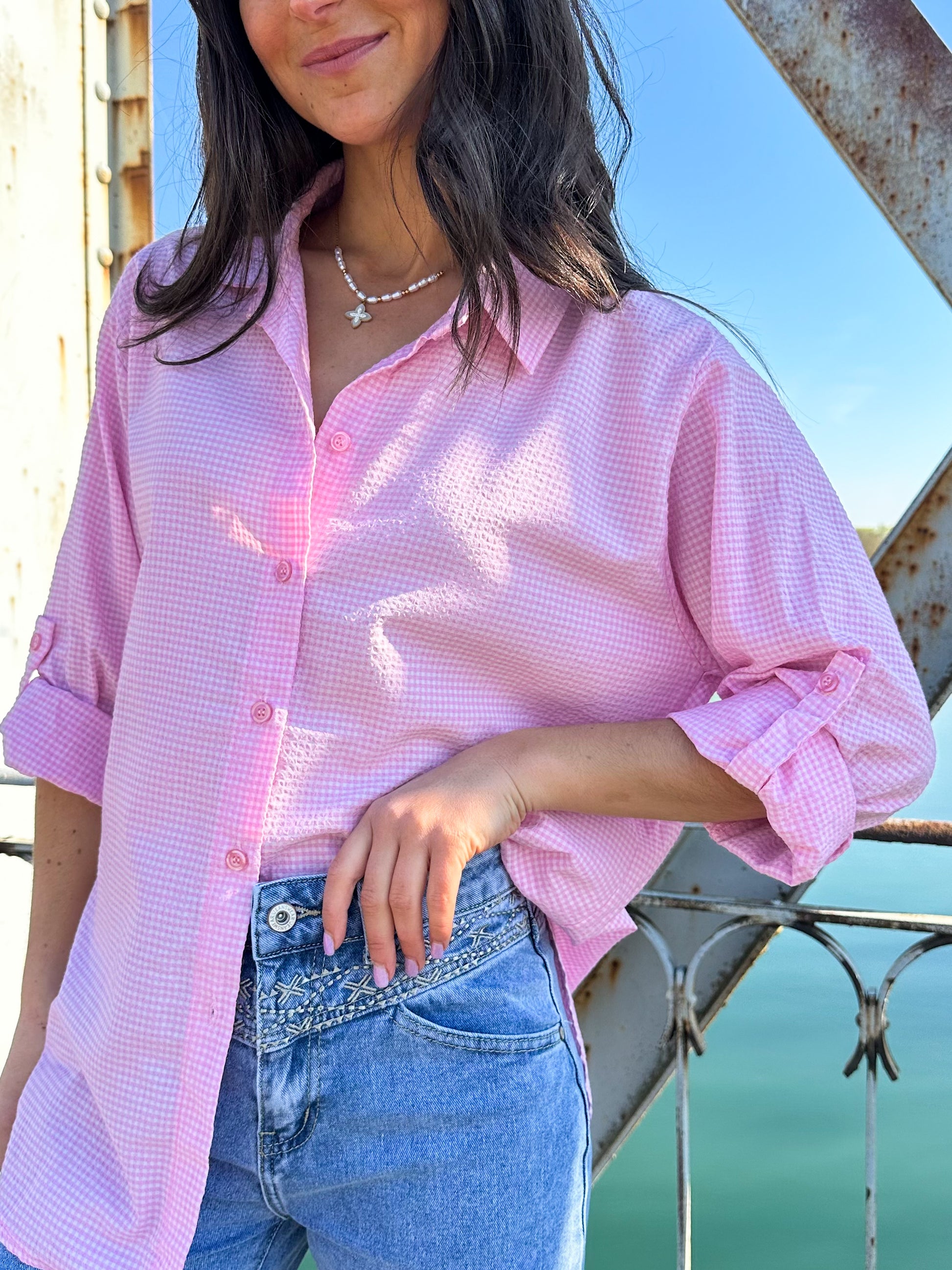 Chemise Jersey Chemisier Femme Satin Rose Mousseline de Soie Élégant Chemise Jersey Chemisier Femme Satin Rose Mousseline de Soie Élégant