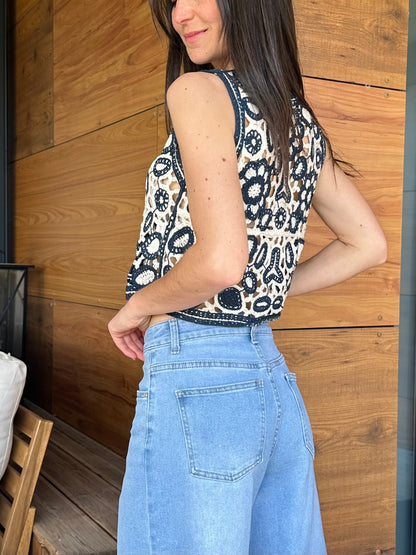 Haut | EVALINA BLEU