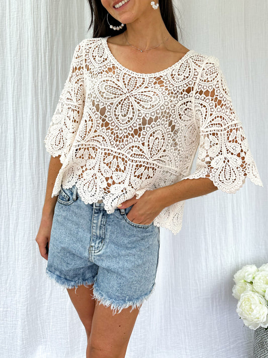 Haut | CROCHET ECRU