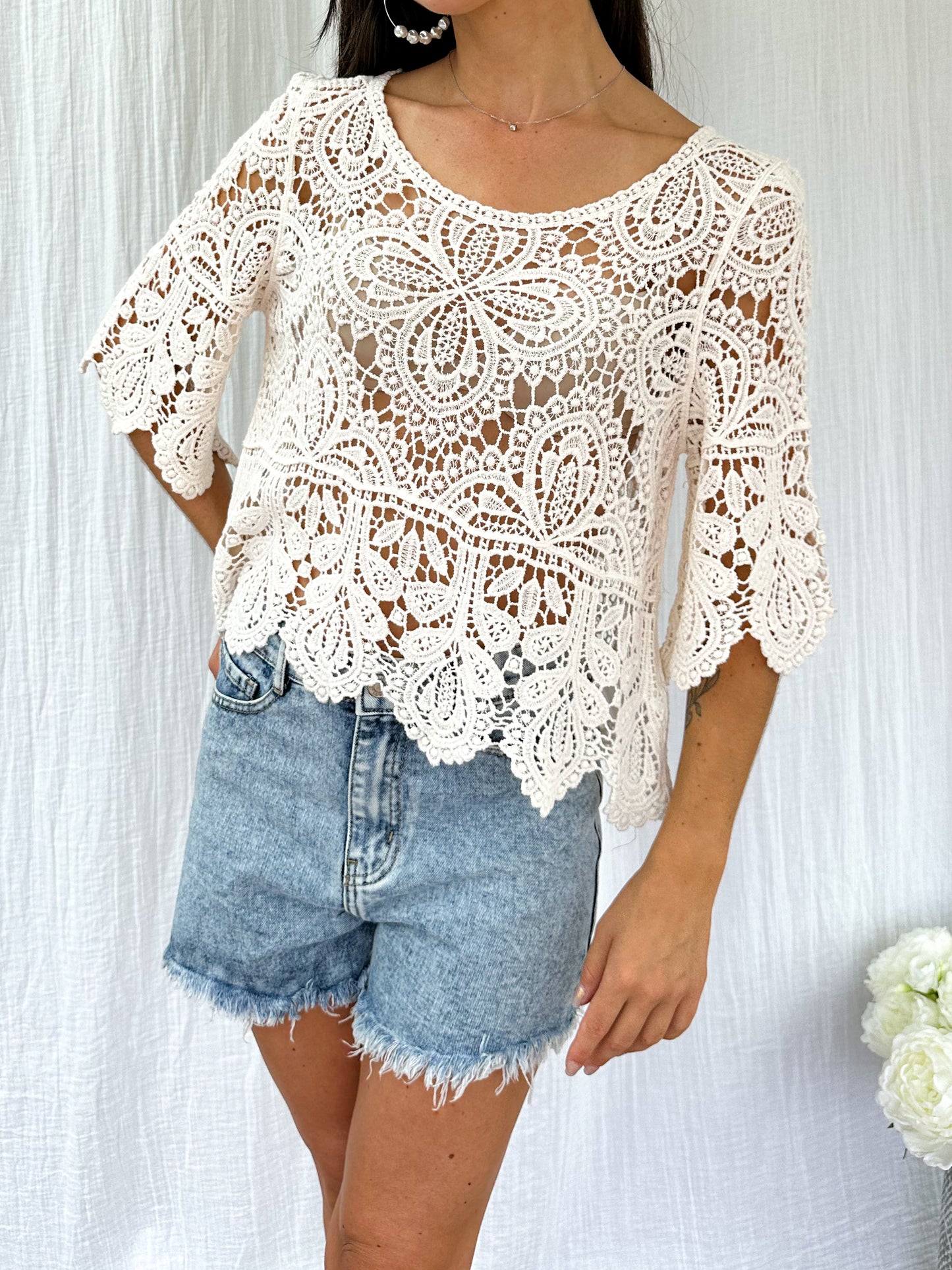 Haut | CROCHET ECRU